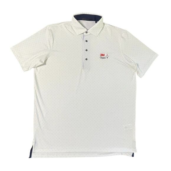 Greyson 3M Open PGA Tour Golf Polo Shirt Mini Wolf AOP White Large Men EUC - Picture 2 of 9